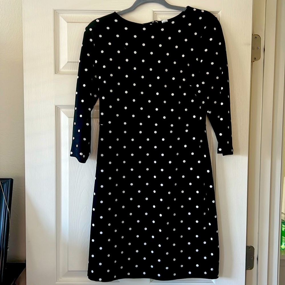 Black and white polka dot dress